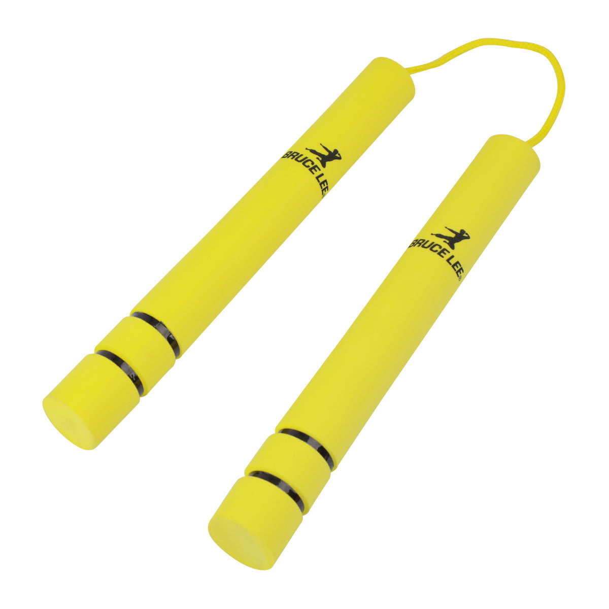 bruce lee yellow jumpsuit with nunchucks